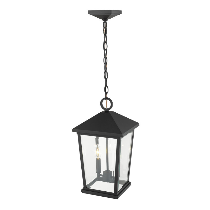 Lanterne suspendue d'extérieur à 2 ampoules H 17,5 po Bourke, Noir