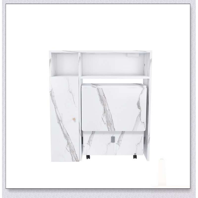 Table de salle à manger pliante multifonctionnelle avec buffet mural et rangement pour petits appartements, peu encombrante et élégante
