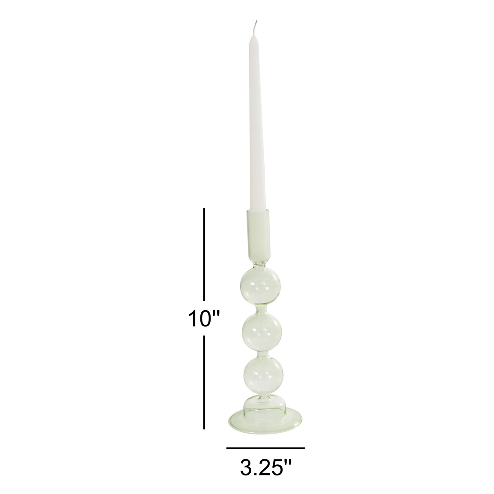Glass Candlestick Holder