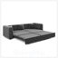 Très grand canapé-lit multifonctionnel, canapé-lit coulissant 3 en 1, canapé classique en velours 4 places avec design capitonné, comprend 3 coussins décoratifs, convient aux appartements et aux salons-987376246