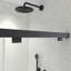 Porte de douche coulissante noire matte sans cadre North American