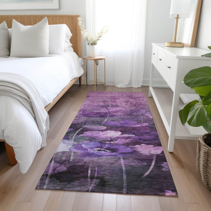 Khiri Washable Floral Indoor / Outdoor Rug, Runner 2'3" x 7'6"