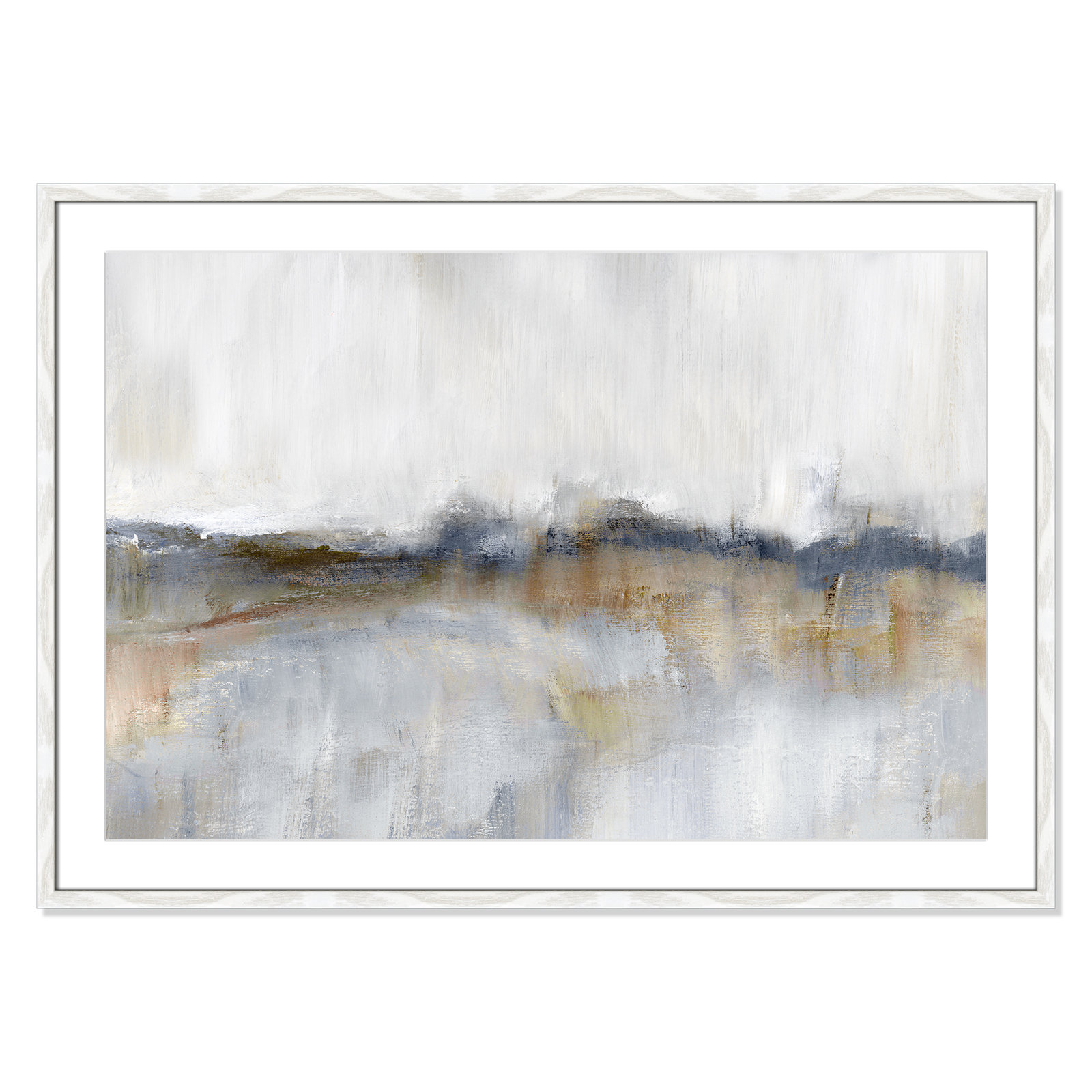 Autumnal Tide by Nan, 29.5" H x 41.5" W x 0.75" D, White Framed