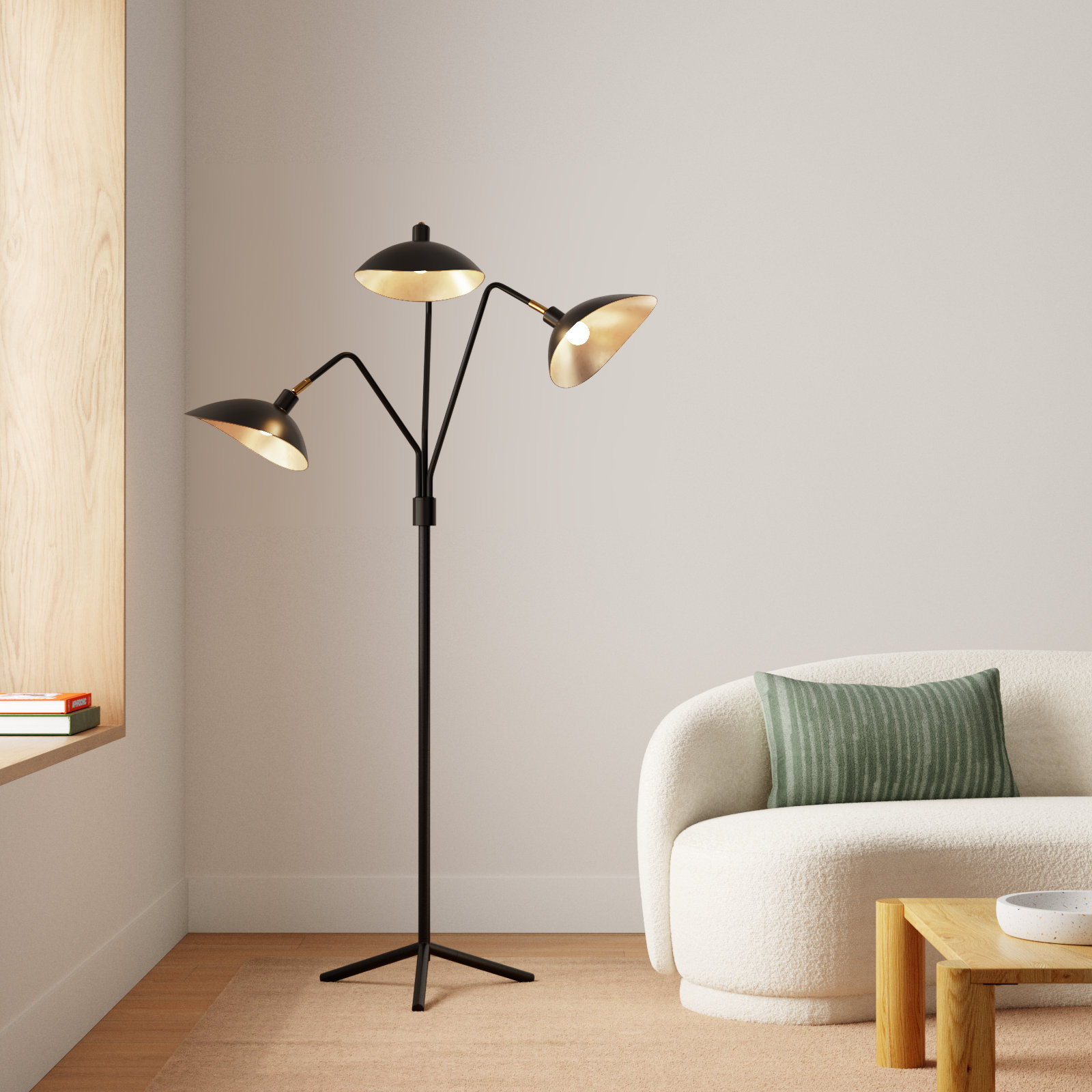 Hopson 69.5'' Floor Lamp, Black
