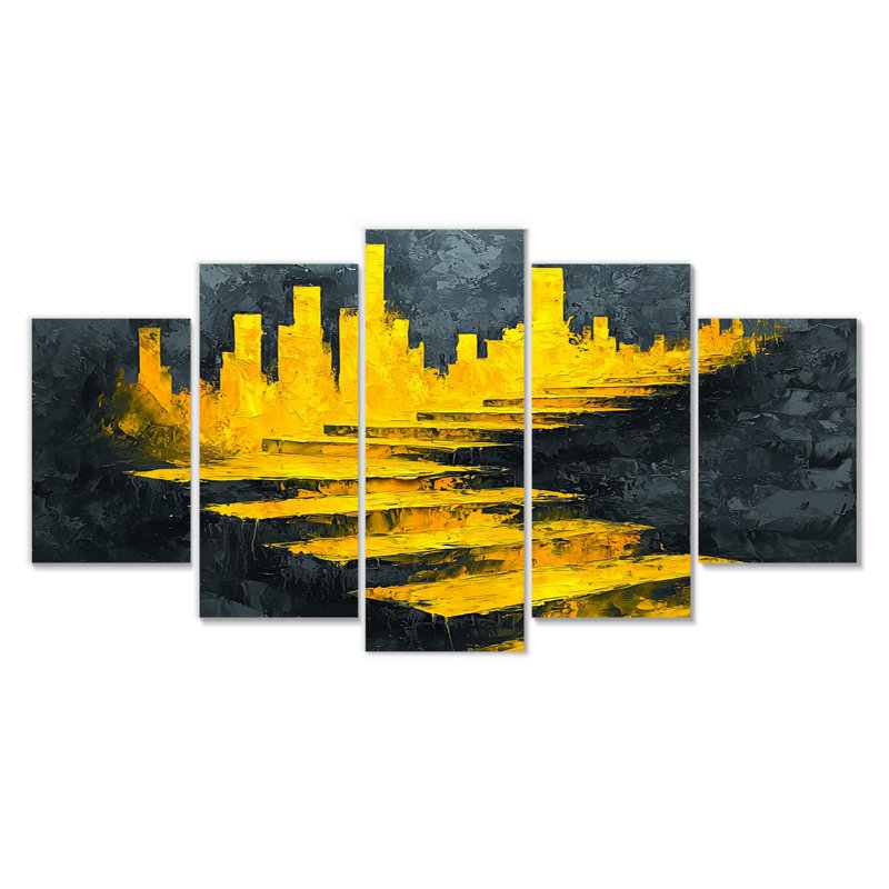 «Cityscape Geometric Pulse - Geometric Art - Industrial Wall Art Decor Decor Diamond»