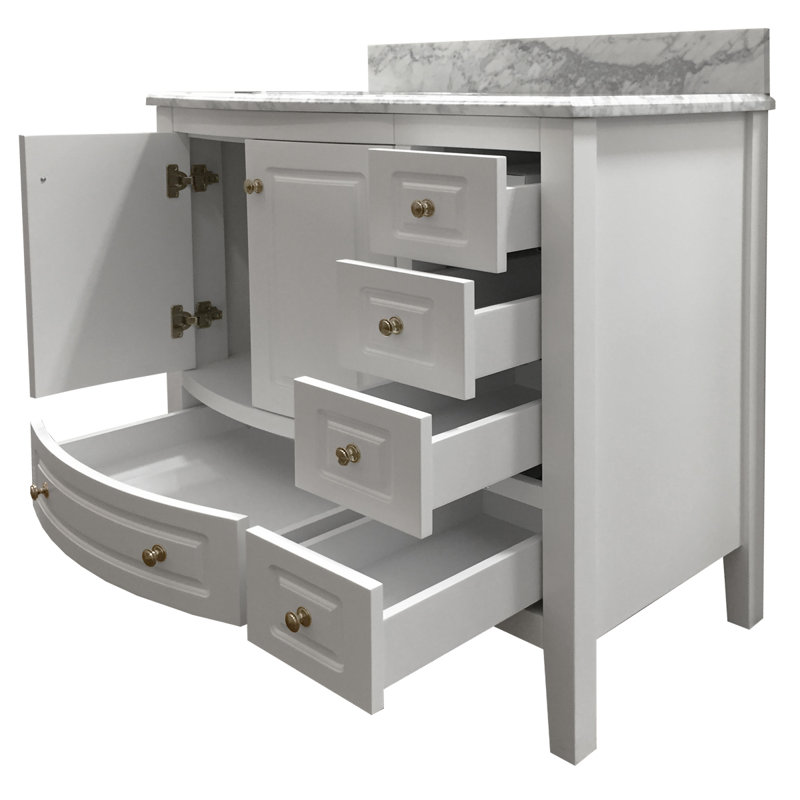 Ensemble de meuble-lavabo simple 36 po Kaminski, Blanc