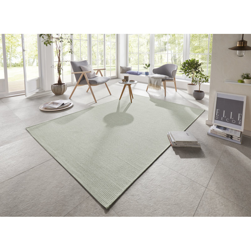 Millau Flatweave Green Indoor/Outdoor Rug, Rectangle 140 x 200cm