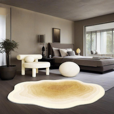 Tapis Alien ， Cashmere Imitation Tapis irrégulier Tapis moelleux moelleux anti-dérapant