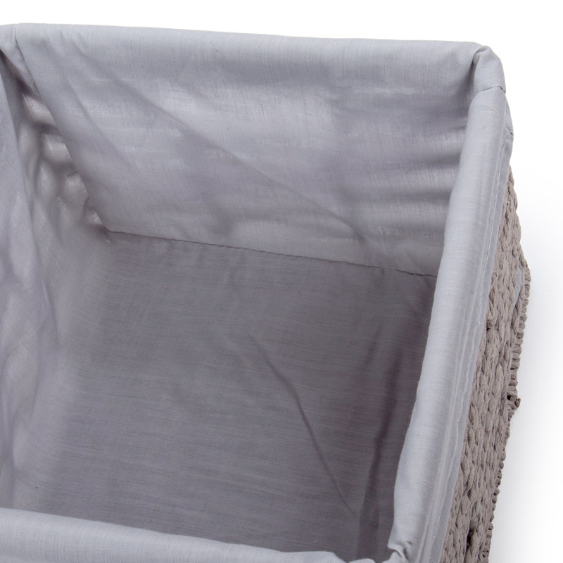 Charlton Home Wicker Box, Grey