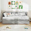 Lit de jour simple avec 2 tiroirs de rangement et support pour garde-corps-1809420058