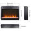 Insertion de foyer électrique 23 "avec flamme réaliste - 11 réglages de température, télécommande, protection contre la surchauffe 1400W 23 pouces, effet, protégé, minuterie infrarouge
