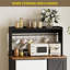 Mini armoire de réfrigérateur avec espace de rangement, armoire à café, support à micro-ondes avec prise, tablette réglable et dispositif anti-basculement, convenant à la cuisine, à la salle à manger et au bureau-126458543