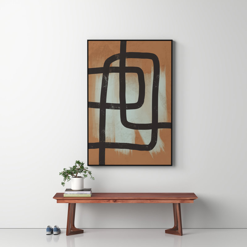 Many Paths Taken 2, 61.5" H x 41.5" W x 2" D, Black