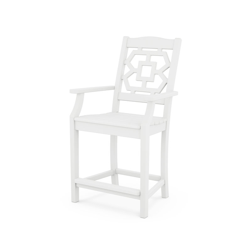 Chinoiserie 6 - Person Patio Dining Set, White