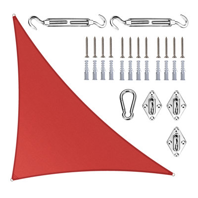 Royal Shade 20' x 20' x 28.3' Triangle Shade Sail with Hardware Kit