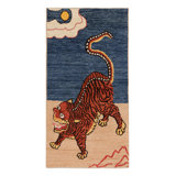 Rug & Kilim’S Contemporary Tiger Pictorial Rug In Beige, Blue And Red Tones