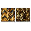 Halstead - Ensemble de 2 collages carrés à formes abstraites-101843011-101843010