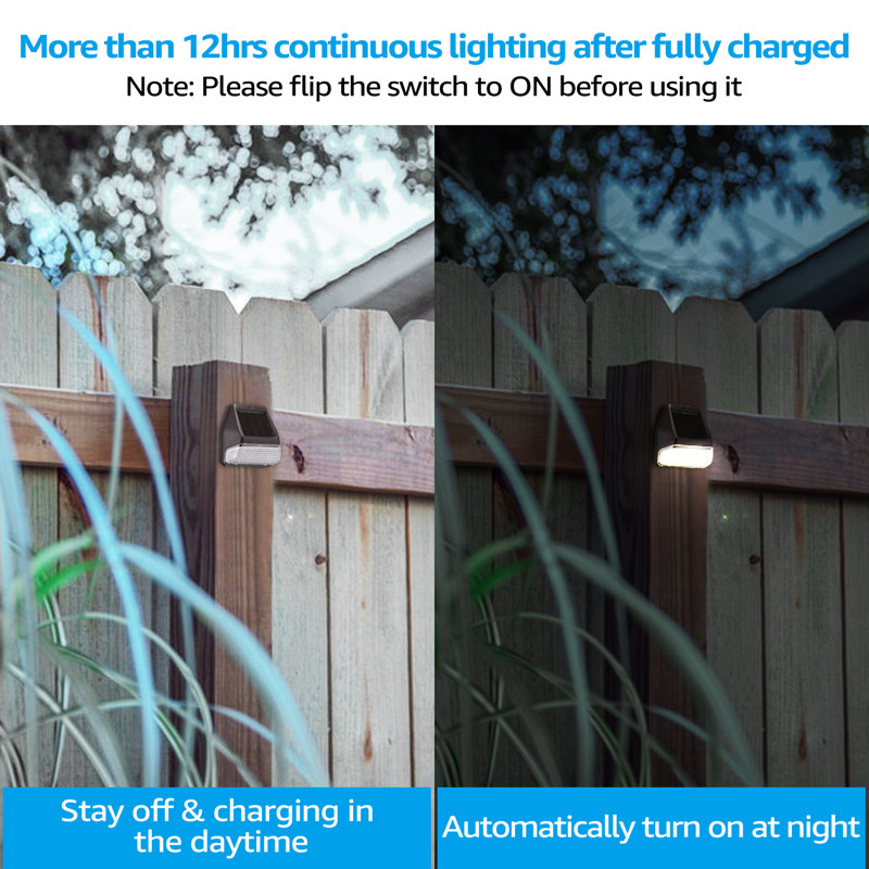 Luciole Integrated LED Solar Deck Lights Dusk to Dawn Waterproof for Garden, Wall, Steps 4000K, Oil Rubbed Bronze