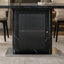 with Glass and Steel Base Dining Table-2089270830