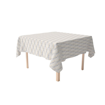 Square Tablecloth, 100% Cotton, 52X52", Natural Brush Stroke