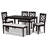 6 - Person Four Leg Dining Set-131629958-131629959