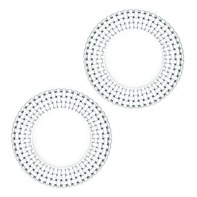 Bossa Nova 10.6'' Lead Free Crystal Dinner Plate , Set of 2