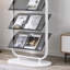 Freestanding Acrylic And Iron Magazine Rack-1302056443