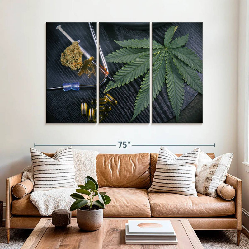 Medicinal Marijuana Leaf, 42" H x 65" W