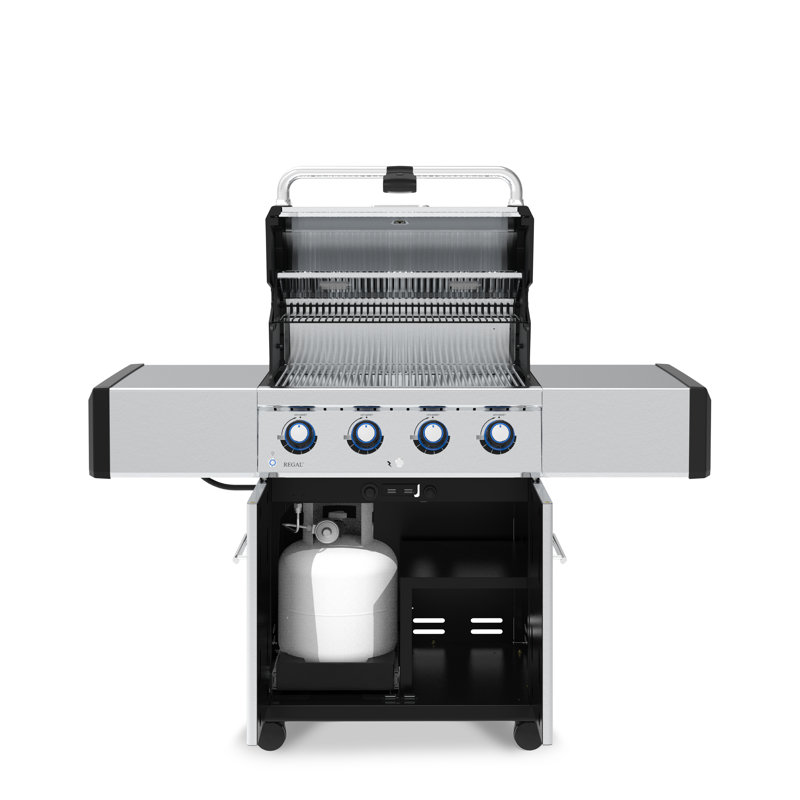 Broil King Regal 4-Burner Convertible Grill, Stainless Steel, Liquid Propane