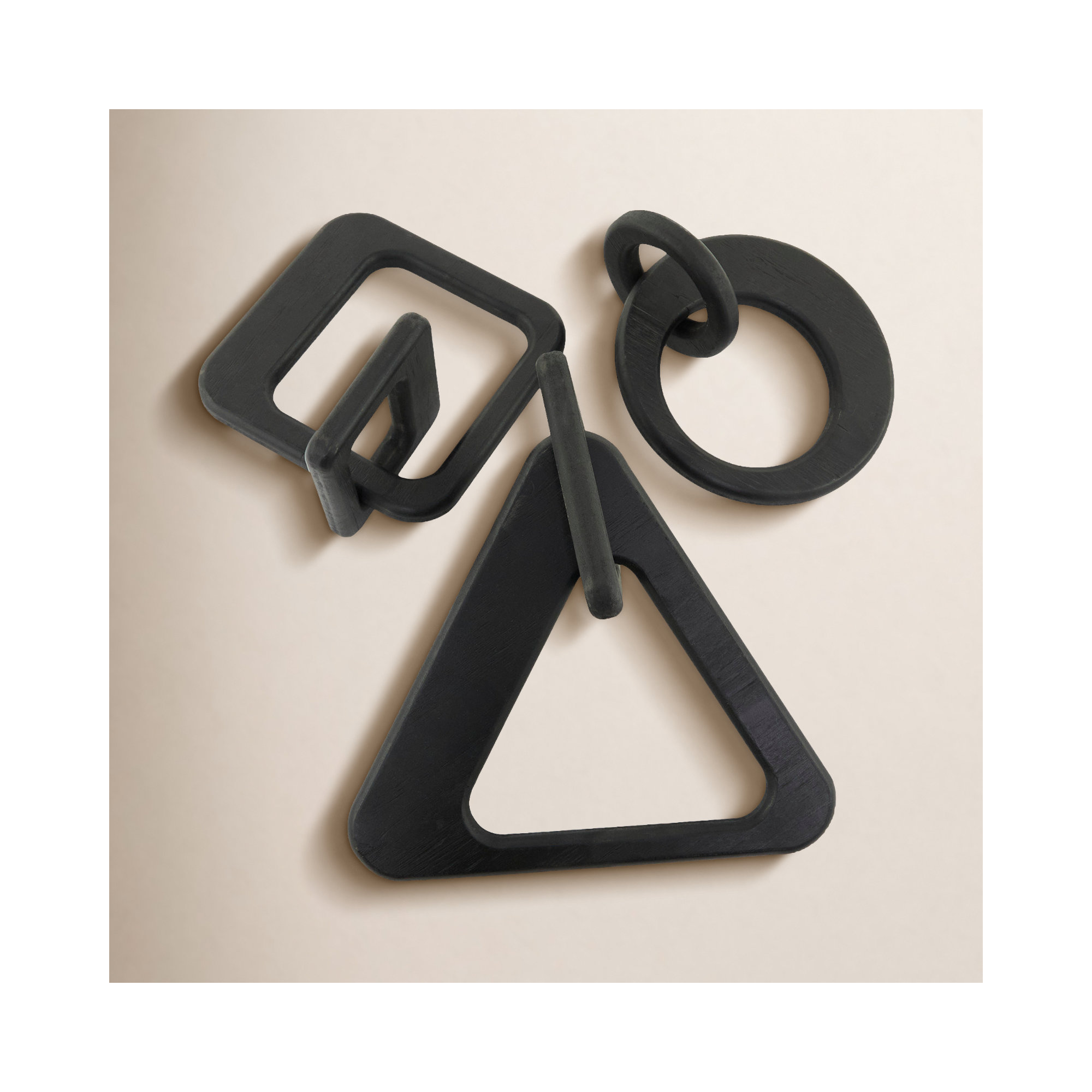 Alize Contemporary Chain Sculpture, Black