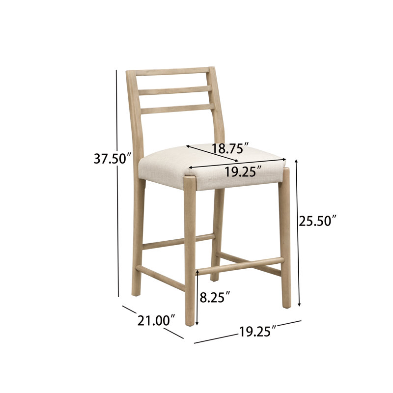 Tabouret de comptoir avec dossier échelle (ensemble de 2), Tabouret de comptoir