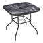 Brielynn Square Glass Steel Outdoor with Umbrella Hole Dining Table - 80 cm W 80 cm D