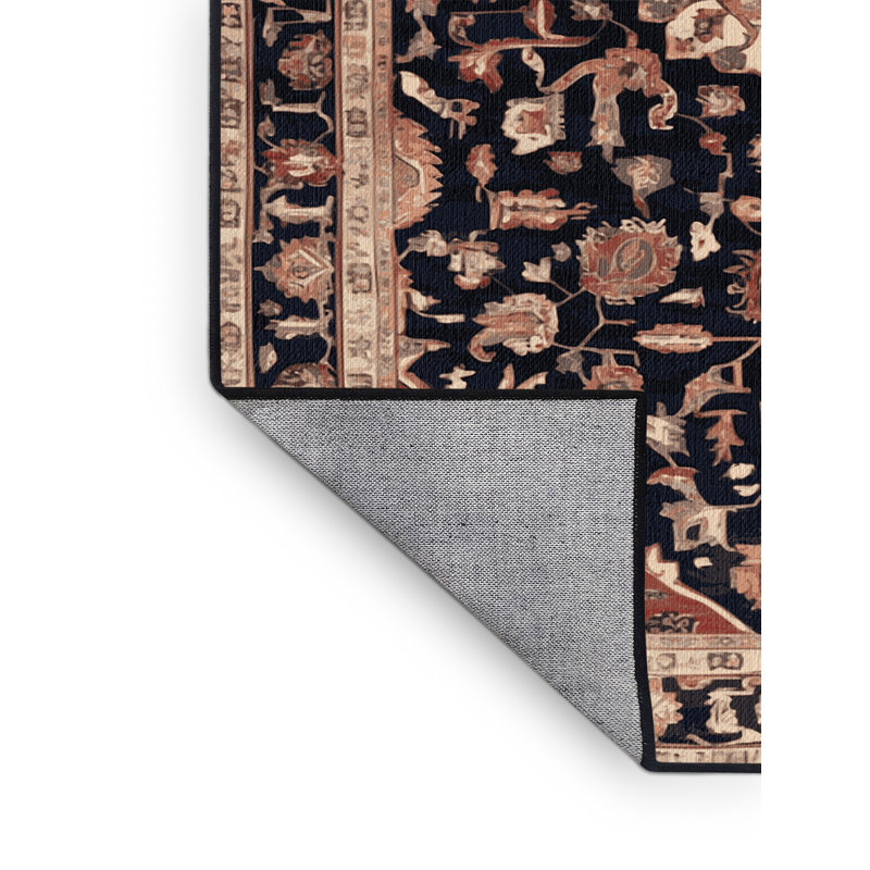 Machine Washable Persian Brown Area Rug, Square 6' x 6'