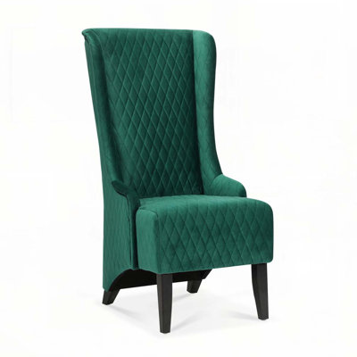 23.03" Wide High-Back Velvet Dining Chairs