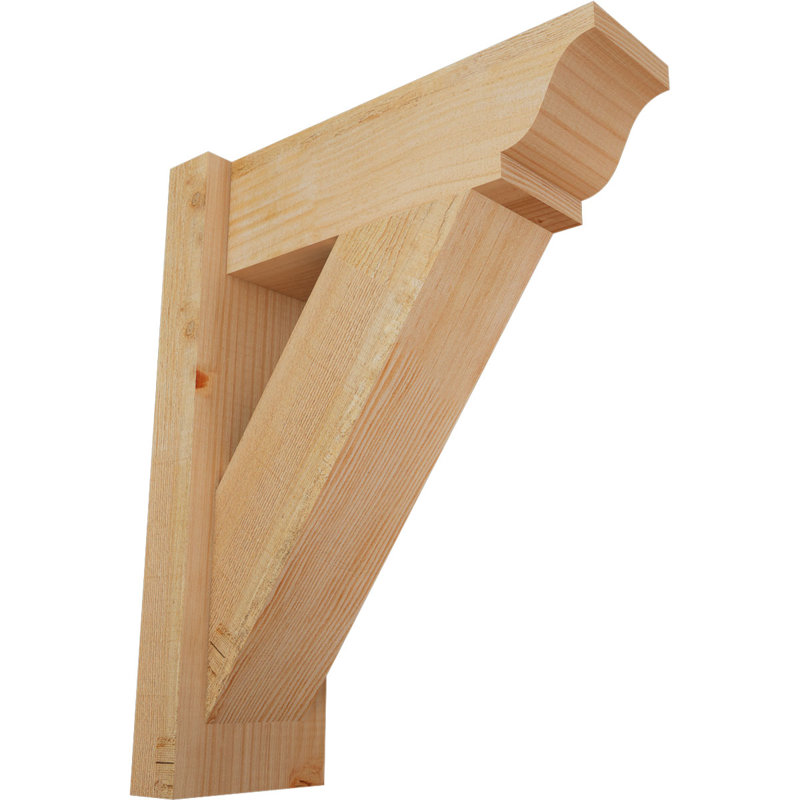 Persienne traditionnelle en bois rustique, Sapin Douglas de 6 po (sciage brut), P 16 po x H 20 po
