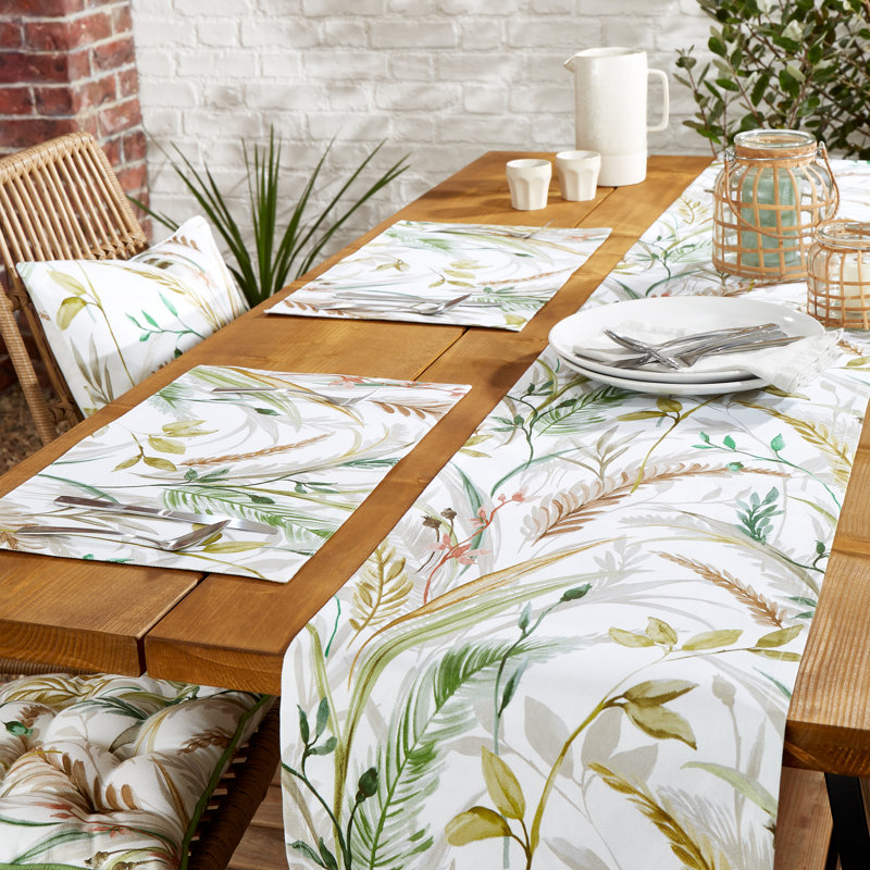 Burhanettin Cotton Blend Floral Rectangle Placemat