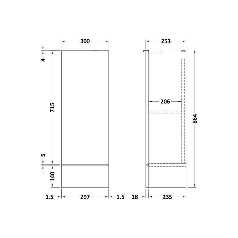 Freestanding Bathroom Storage Cabinet