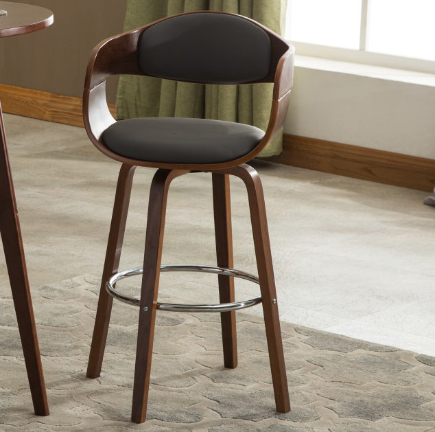 Tabouret de bar rotatif 28,74 po Lirette, Noir