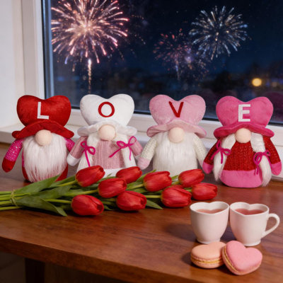 4 pièces de la Saint-Valentin sans visage LOVE Doll