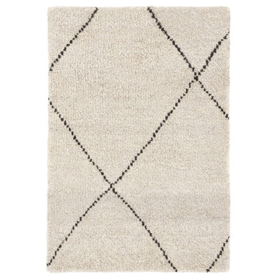 Tapis noir en laine noué à la main Numa
