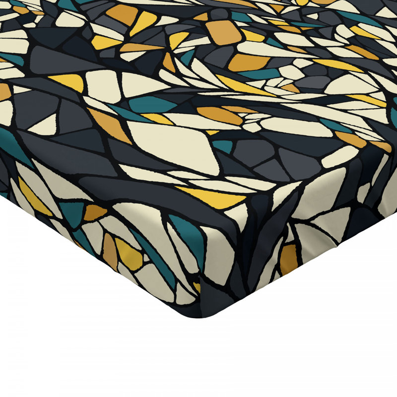Microfiber Abstract Fitted Sheet, Twin XL Fitted Sheet