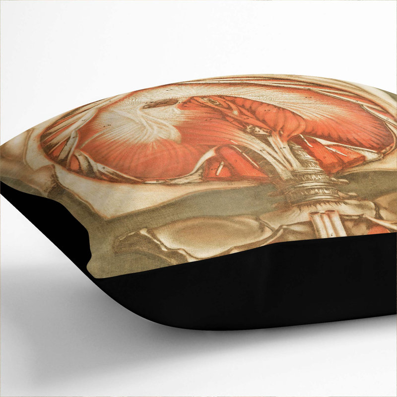 Square Throw Cushion, Black, 55cm H x 55cm W x 20cm D