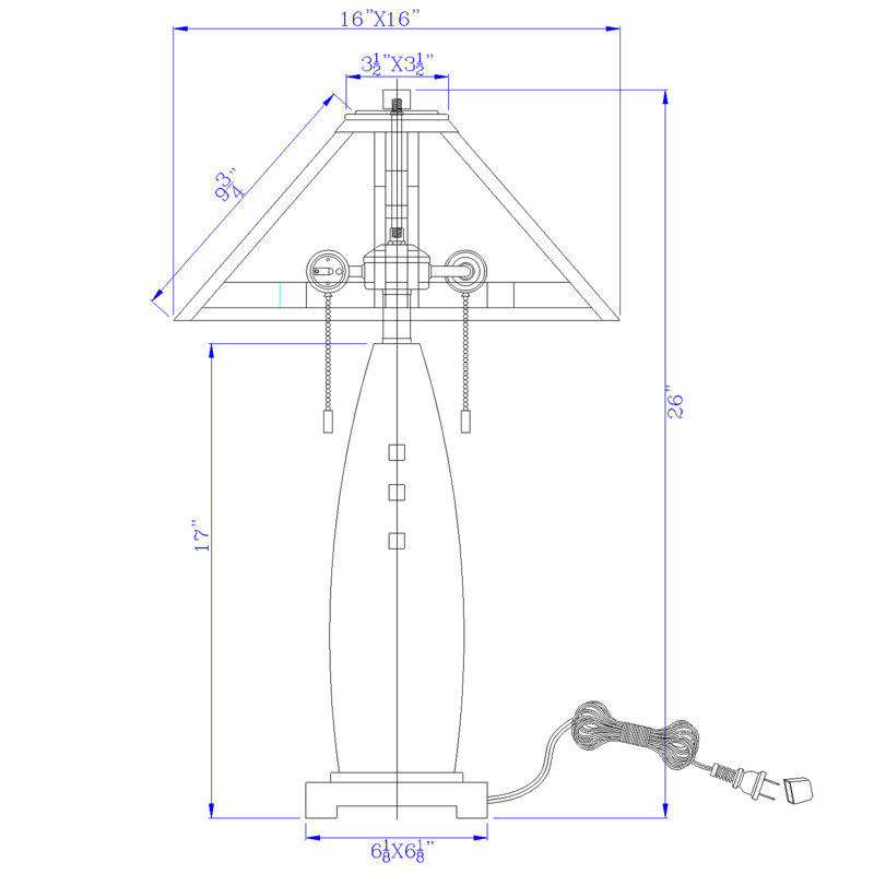 Lampe de table en métal VanVleet