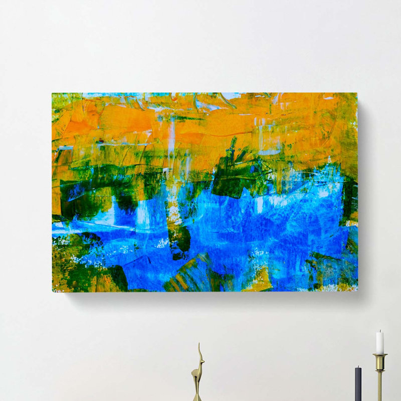 Abstract Art Painting Vol.30 by S.Johnson - Wrapped Canvas Painting Print, 60cm H x 91cm W x 3cm D