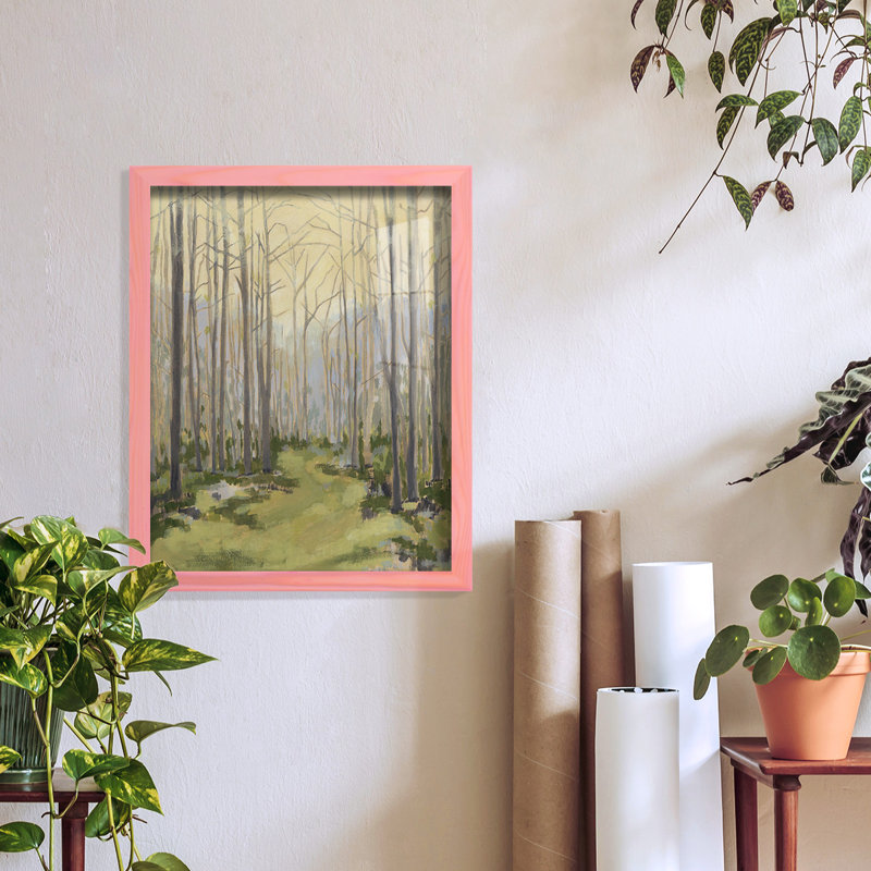 «Delicate Forest I», reproduction de cadre photo simple, H 15 po x l 12 po x P 1 po, Rose