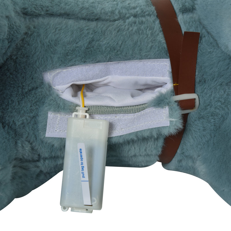 Cheval à bascule en peluche pour enfants, Bleu