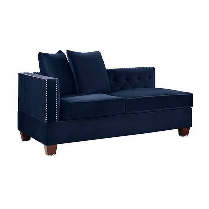 Velvet Chaise Lounge, Indigo Velvet