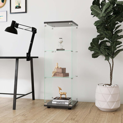 13.58 in. H x 49.41 in. W Glass Tower Display Cae