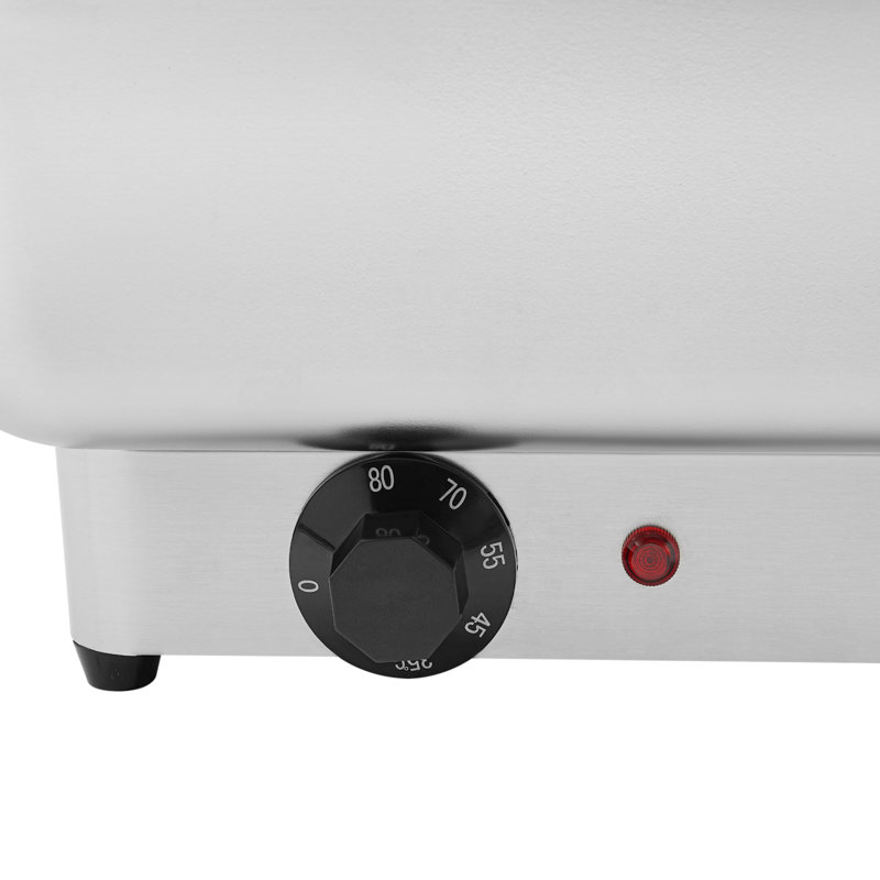 Ensemble de chauffe-plat électrique, serveur de buffet en acier inoxydable, chauffe-plat avec contrôle de la température pour les buffets