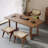 Brown Rectangular Solid Wood Dining Table-1733702290
